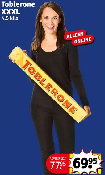 Kruidvat Toblerone XXXL 4.5 kilo aanbieding