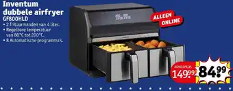 Kruidvat Inventum dubbele airfryer GF800HLD aanbieding