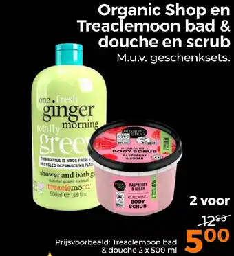 Trekpleister Organic Shop en Treaclemoon bad & douche en scrub aanbieding