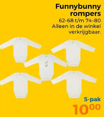 Trekpleister Funnybunny rompers aanbieding