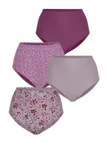 Klingel Tailleslips per 4 stuks met patronenmix harmony 4x roze/berry aanbieding