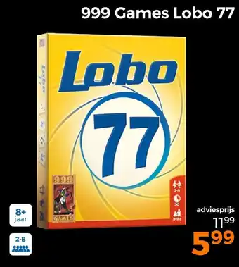 Trekpleister 999 Games Lobo 77 aanbieding