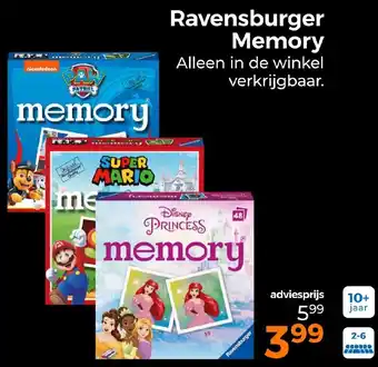 Trekpleister Ravensburger Memory aanbieding