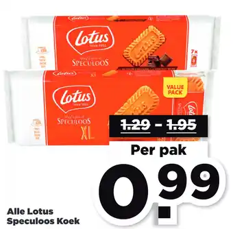 PLUS Alle Lotus Speculoos Koek aanbieding