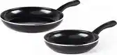Bol.com Greenchef diamond koekenpannenset ø 20cm + ø 28cm - zwart - inductie - pfas-vrij aanbieding