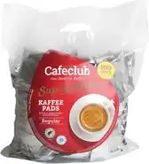 KoffieTheePlaza Cafeclub supercreme regular megabeutel koffiepads 100 stuks aanbieding