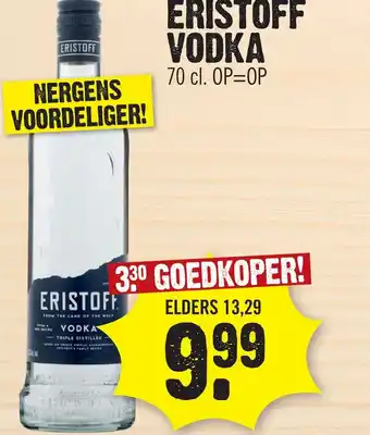 Super Dirck 3 Eristoff vodka aanbieding