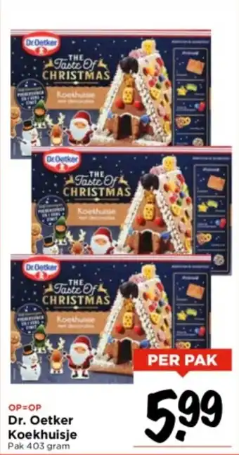 Vomar Voordeelmarkt Dr. Oetker Koekhuisje Pak 403 gram aanbieding