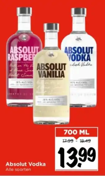 Vomar Voordeelmarkt Absolut Vodka 700ml aanbieding