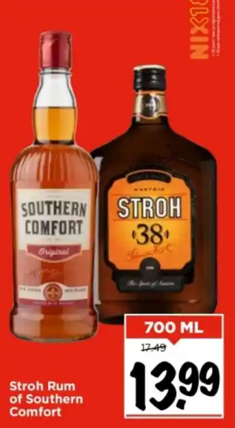 Vomar Voordeelmarkt Stroh Rum of Southern Comfort 700ml aanbieding