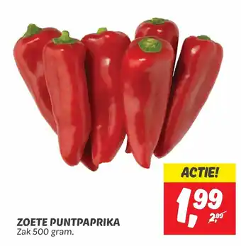 Dekamarkt ZOETE PUNTPAPRIKA Zak 500 gram. aanbieding