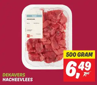 Dekamarkt DEKAVERS HACHEEVLEES 500g aanbieding