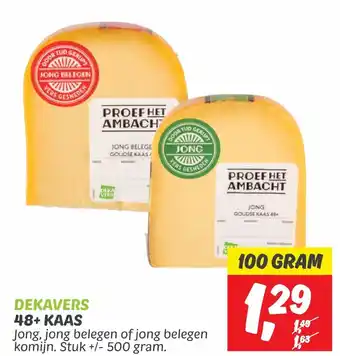 Dekamarkt DEKAVERS 48+ KAAS 100g aanbieding