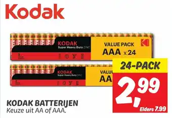 Dekamarkt KODAK BATTERIJEN Keuze uit AA of AAA. aanbieding