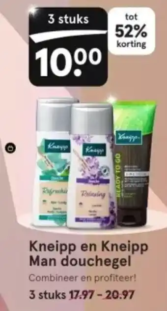 Etos Kneipp en Kneipp Man douchegel aanbieding