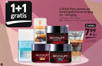 Etos L'Oréal Paris dames en heren gezichtsverzorging en -reiniging aanbieding