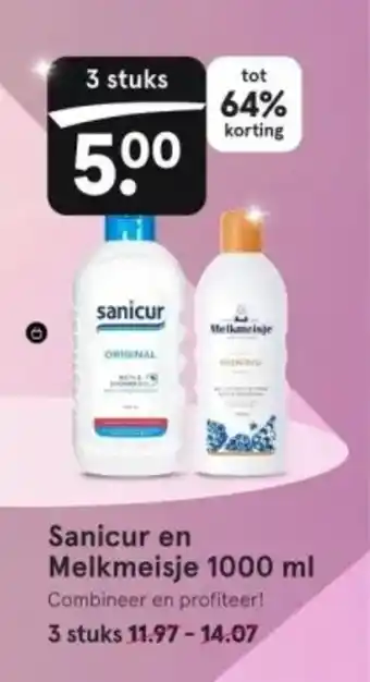 Etos Sanicur en Melkmeisje 1000 ml aanbieding