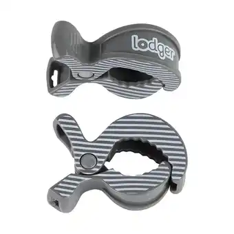 Babypark Lodger swaddle printed clips carbon stripe 2 stuks aanbieding