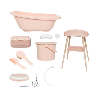 Babypark Bebe-jou sense badset - 7-delig - pale pink aanbieding