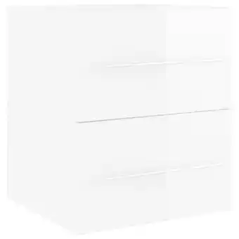 fonQ Vidaxl wastafelkast 41x38,5x48 cm spaanplaat hoogglans wit aanbieding
