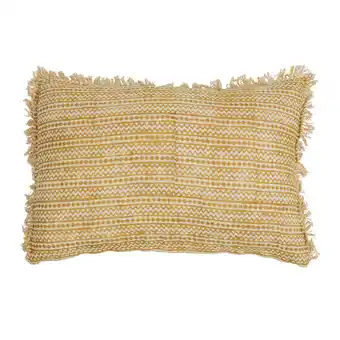 fonQ Bepurehome kussen streak - katoen - mosterd - 40x60x10 aanbieding