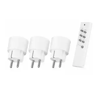 Expert Klikaanklikuit apc3-2300r draadloze stekkerset met 3 stekkers & afstandsbediening schakelaar wit aanbieding