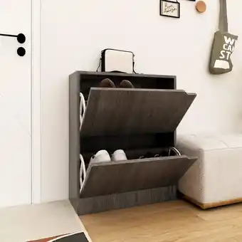 fonQ Vidaxl schoenenkast grey sonoma oak 59 x 24 x 74 cm aanbieding
