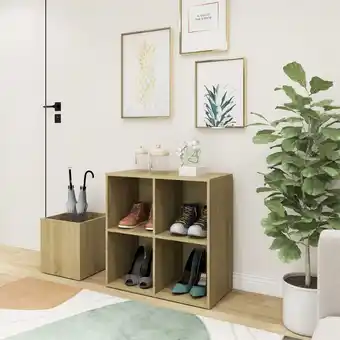 fonQ Vidaxl opbergkast 105x35,5x70 cm spaanplaat sonoma eikenkleurig aanbieding