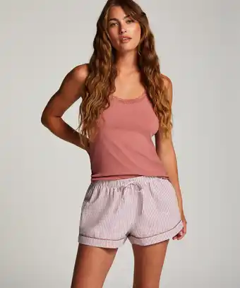 Hunkemoller Hunkemöller shorts katoen roze aanbieding