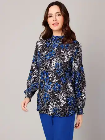 Klingel Tuniek met bloemenprint paola zwart/royal blue aanbieding