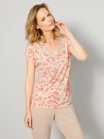 Klingel Shirt met sierband mona perzik/apricot aanbieding