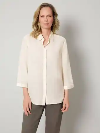 Klingel Linnen blouse relaxed by toni ecru aanbieding