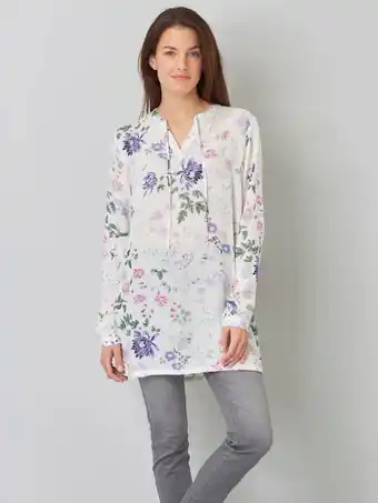 Klingel Blouse met bloemenprint dress in ecru aanbieding