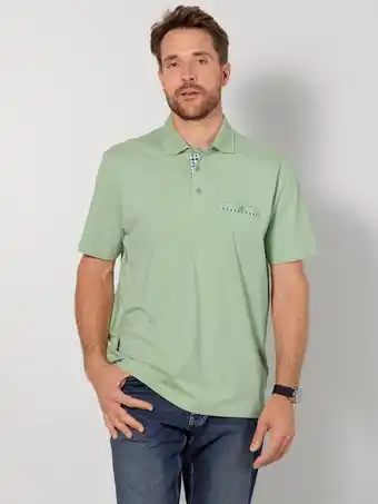 Klingel Poloshirt met ingewerkte borstzak roger kent groen aanbieding