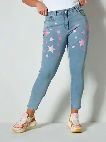 Klingel Jeans met glinsterende sterren angel of style blauw/pink aanbieding