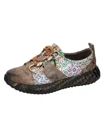 Klingel Sneaker met modieuze oogjes laura vita taupe/multicolor aanbieding