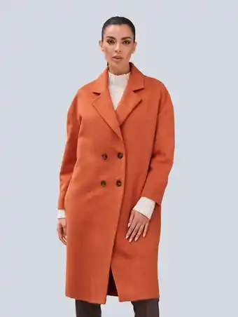 Klingel Mantel met reverskraag alba moda oranje aanbieding