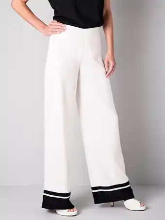 Klingel Broek met wijde pijpen alba moda offwhite/zwart aanbieding