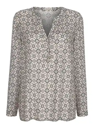 Klingel Blouse met bloemenprint alba moda taupe/zwart aanbieding