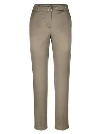 Klingel Broek met riem alba moda taupe aanbieding