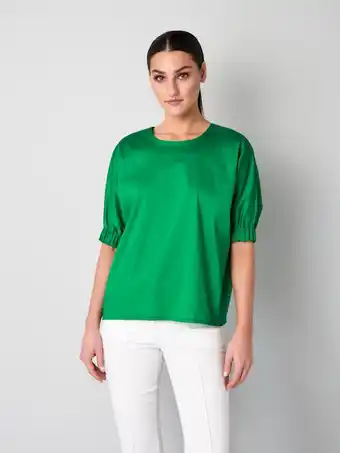 Klingel Blouse met elastische mouwzomen alba moda groen aanbieding