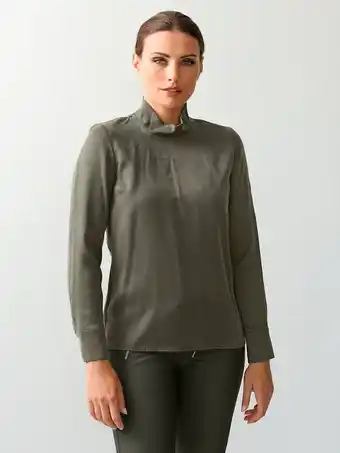 Klingel Blouse met opstaande kraag alba moda olijf aanbieding