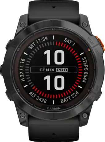MediaMarkt Garmin fenix 7x pro solar edition - 51 mm slate gray/black aanbieding