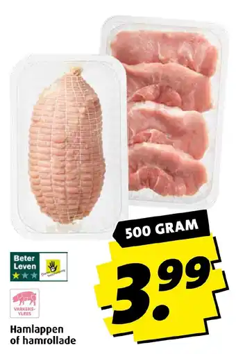 Boni Hamlappen of hamrollade 500 GRAM aanbieding