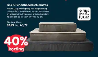 Jumper Fins & Fur orthopedisch matras 80x55 cm aanbieding