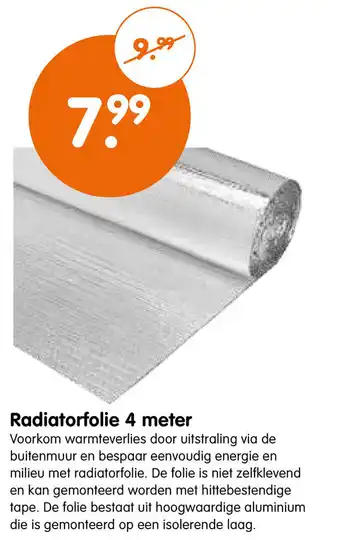 Plentyparts Radiatorfolie 4 meter aanbieding