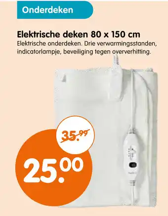 Plentyparts Elektrische deken 80 x 150 cm aanbieding