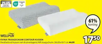 Jysk WELLPUR KVINA TRAAGSCHUIM CONTOUR KUSSEN aanbieding