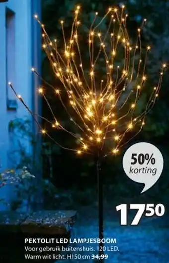 Jysk PEKTOLIT LED LAMPJESBOOM aanbieding