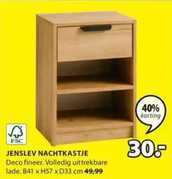 Jysk JENSLEV NACHTKASTJE aanbieding